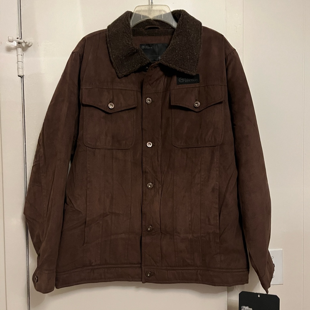 Brand New Ecko Function Crucial  Vintage Faux Suede Jacket